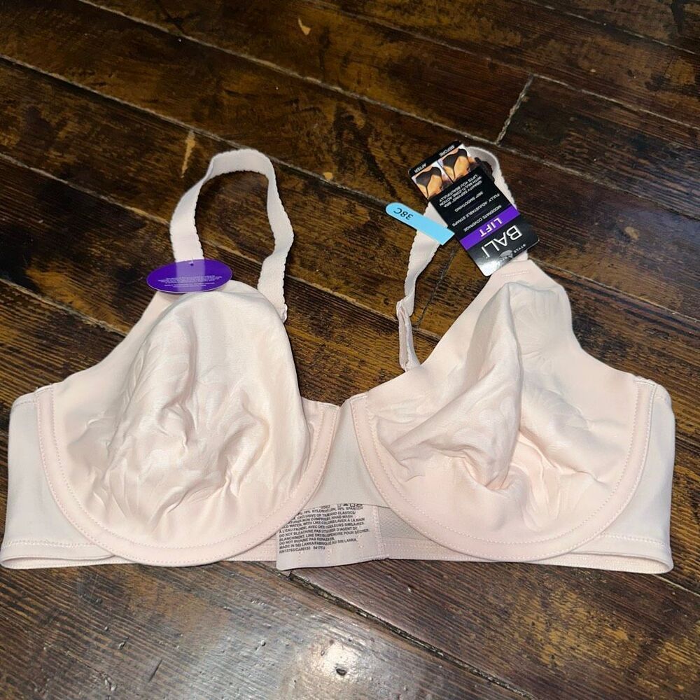 Bali 38C nude 360 smooth lift adjustable strap bra